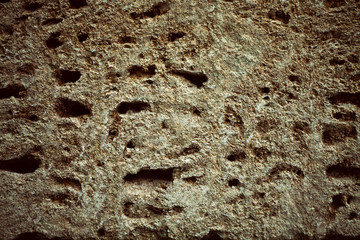 The texture of limestone blocks