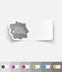 realistic design element. social network