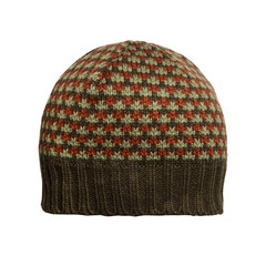 winter hat with a pattern on a white background