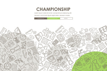 football Doodle Website Template Design