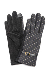 fashionable gloves on a white background