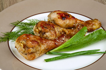 Grilled chicken legs
