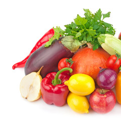 ripe, juicy, healthy fruits and vegetables