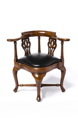 corner retro chair isolated on white