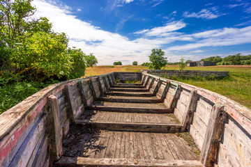 Fototapeta premium Bootsruine in Schweden