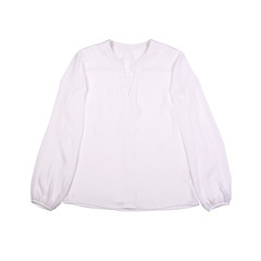 Women's classic white blouse isolated on a white - 98525342