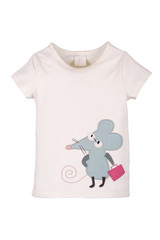 children T-shirt with a pattern isolated on white