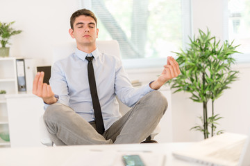 Businessman Meditating