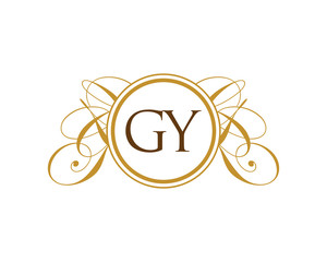 GY Luxury Ornament Initial Logo