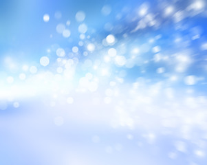 snowflakes and stars descending on background