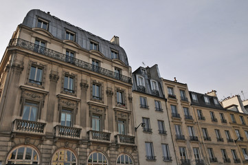 Fototapeta na wymiar Parigi, case del quartiere Latino