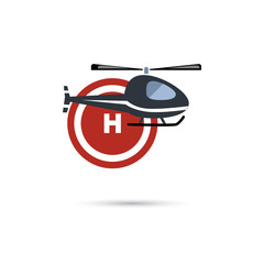 Travel helicopter icon