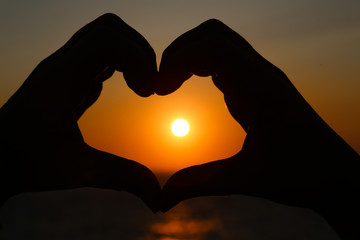 Sunrise Heart Silhouette