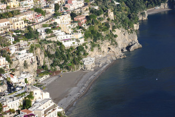 Fototapeta premium View beach of Positano village, Italy
