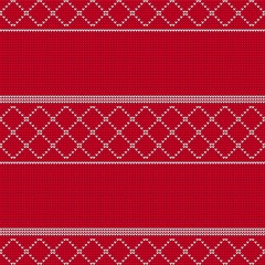 Knitted ornamental seamless pattern. Vector EPS 10.