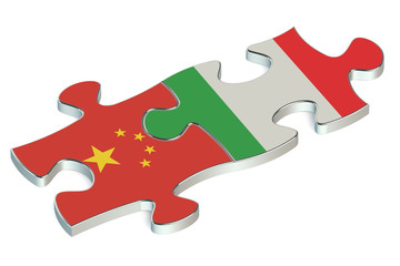 Italy and China puzzles from flags