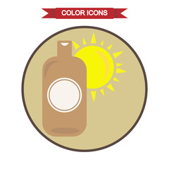 Suntan cream icon
