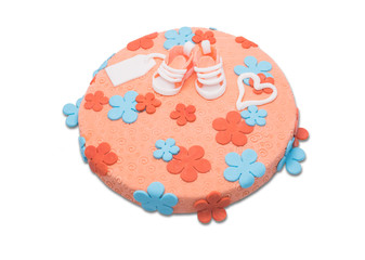 Babyparty / Babyshower Torte freigestellt - Mädchen