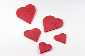 Four heart cookies