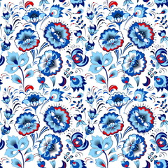 Fototapeta premium Floral seamless pattern in country style