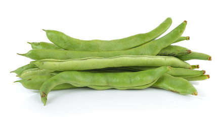 green bean on white background
