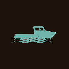 Fishing boat icon