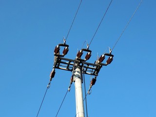 Power line column