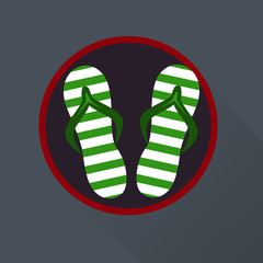 Summer flip flops icon