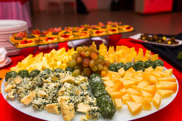 Several different French cheeses