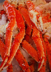 Crab Legs / crab legs at a seafood market in Bergen, Norway