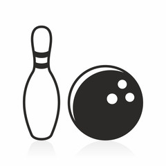 Bowling icon set