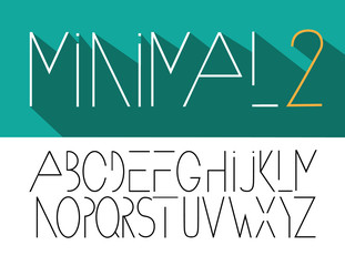 Minimal Font 2 Symbol Icon Alphabet A through Z EPS 10 vector.