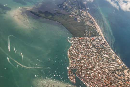 Miami Beach Aerial View With Residential Zone