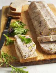 Chicken terrine with pistachios