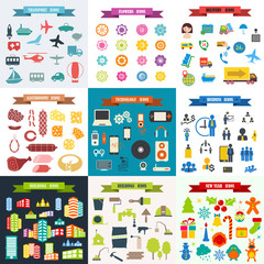 Fototapeta premium assembly of the top 9, a set icons
