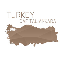 Turkey map geometric background