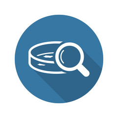 Bacteriological Analysis Icon. Flat Design.