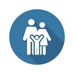 Family Support Icon. Flat Design.