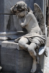Obraz premium ESCULTURA, ÁNGEL, cementerio de la recoleta, buenos aires,