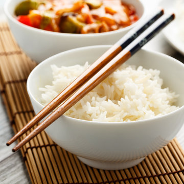 Reis in Schale - Rice in a bowl
