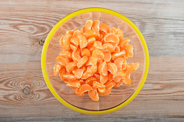 Mandarin in glass bowl