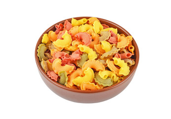 Wholegrain italian pasta in dish