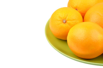 Orange on plate