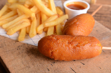 Corn dogs