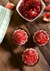 Cupcakes with pomegranate