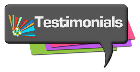 Testimonials Dark Colorful Comment Symbol 
