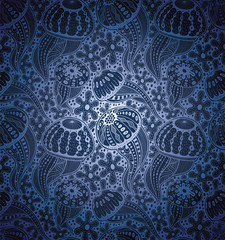 Jellyfishes seamless pattern