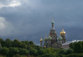 Fototapeta na wymiar Temple on Blood, Saint-Petersburg