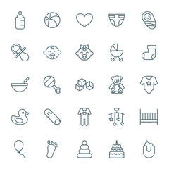 Baby vector icons set