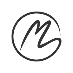 Initial M Stroke Circle